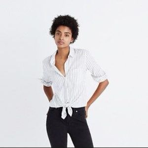Madewell Tie Front Shirt Size XS